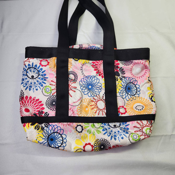 LeSportsac Medium Womens Floral Print Shoulder Travel Tote Bag Multicolor - Picture 2 of 10